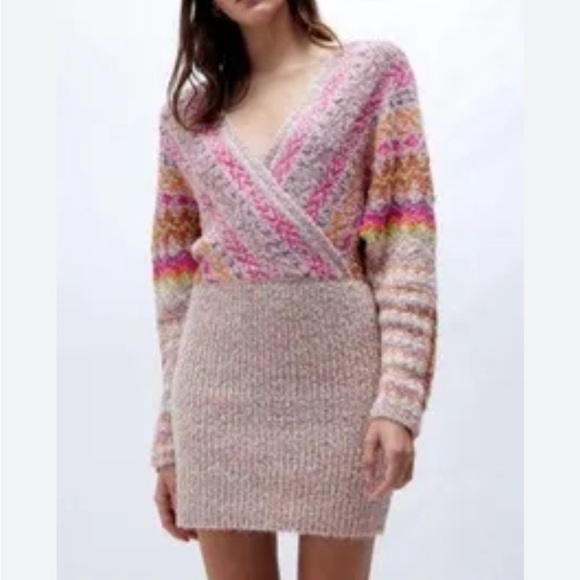 NEW Free People Fairycore feminine mini dress size large fairy barbiecire - Picture 1 of 9